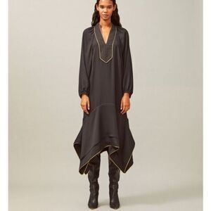 TORY BURCH NWT Black Puffed-Sleeved Tunic Dress MEDIUM